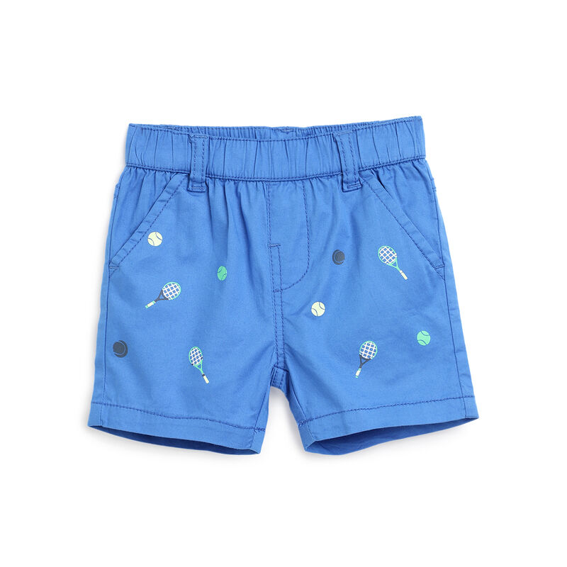 Boys Medium Blue Printed Shorts image number null